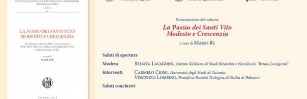 Presentazione del volume “La Passio dei Santi Vito Modesto e Crescenzia” a cura di Mario Re